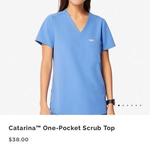 Figs Catarina top Sz Large Ciel Blue